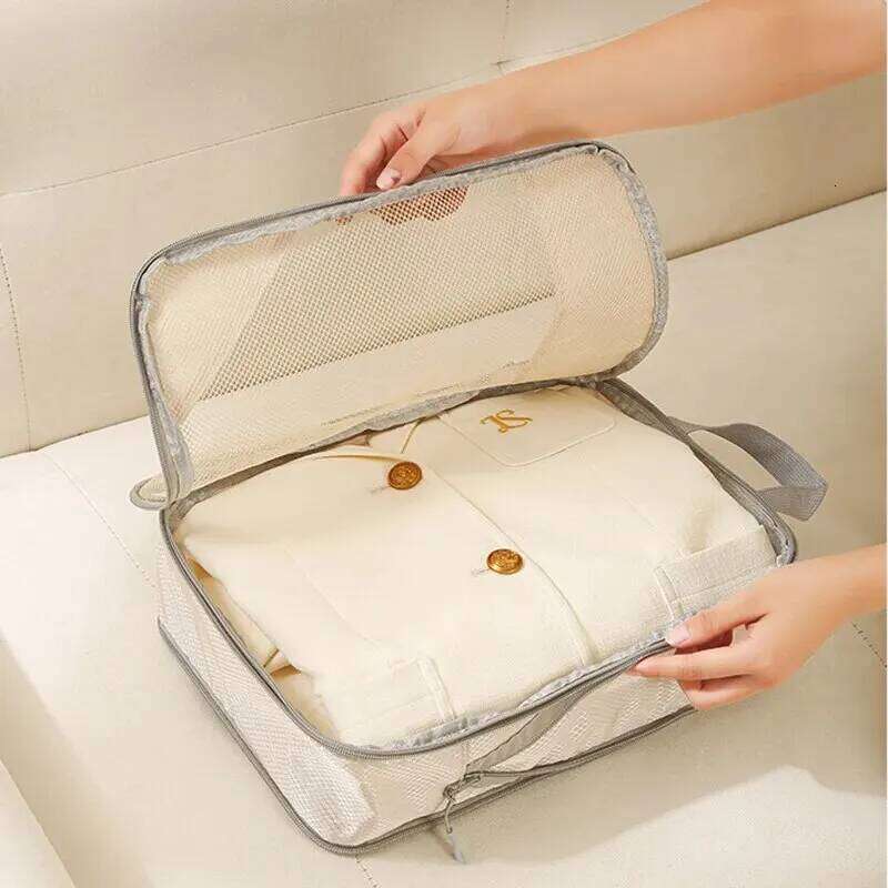 Storage Compressible Packing Cubes Carry on Travel Suitcase Lage Organizer Foldable Waterproof HandbagTravel Bag
