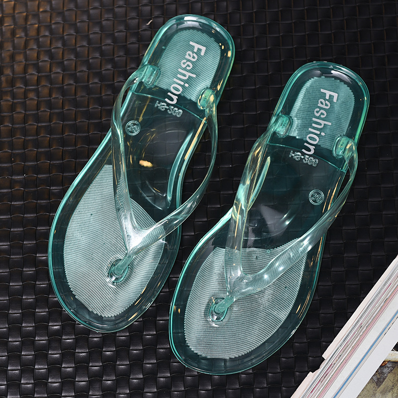 Womens designer slides New Summer slippers Fashion sliders Transparent Beach Jelly Crystal flip flops Women Plastic Breathable Casual Slipper