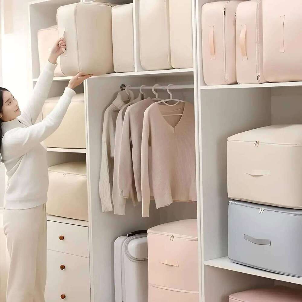 Large Quilt Clothes Closet Storage Pouch Self-Compression Ultra Space-Saving Organizer Bestseller Must-have Foldable Vacuum-seal