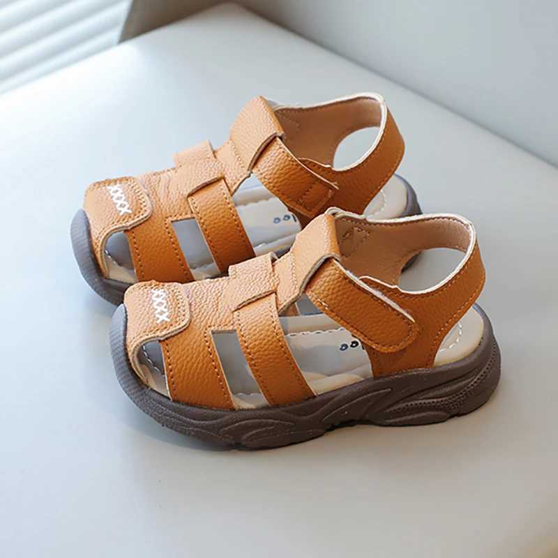 Summer Sport Sandals For Children PU Leather Vintage Boys Sandals Soft-soled Anti-slippery Kids Sandals Fashion Summer Shoes z2507087OK3