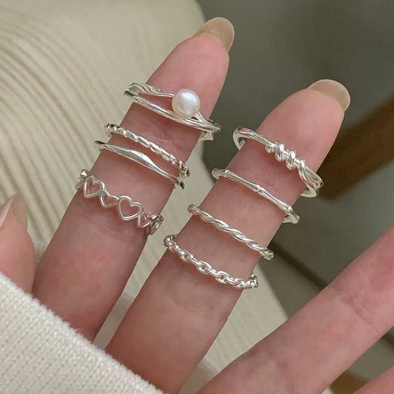 925 Sterling Silver Ring For Women Jewelry Narrow Finger Open Vintage Handmade Ring Allergy For Party Birthday Gift XJ250707