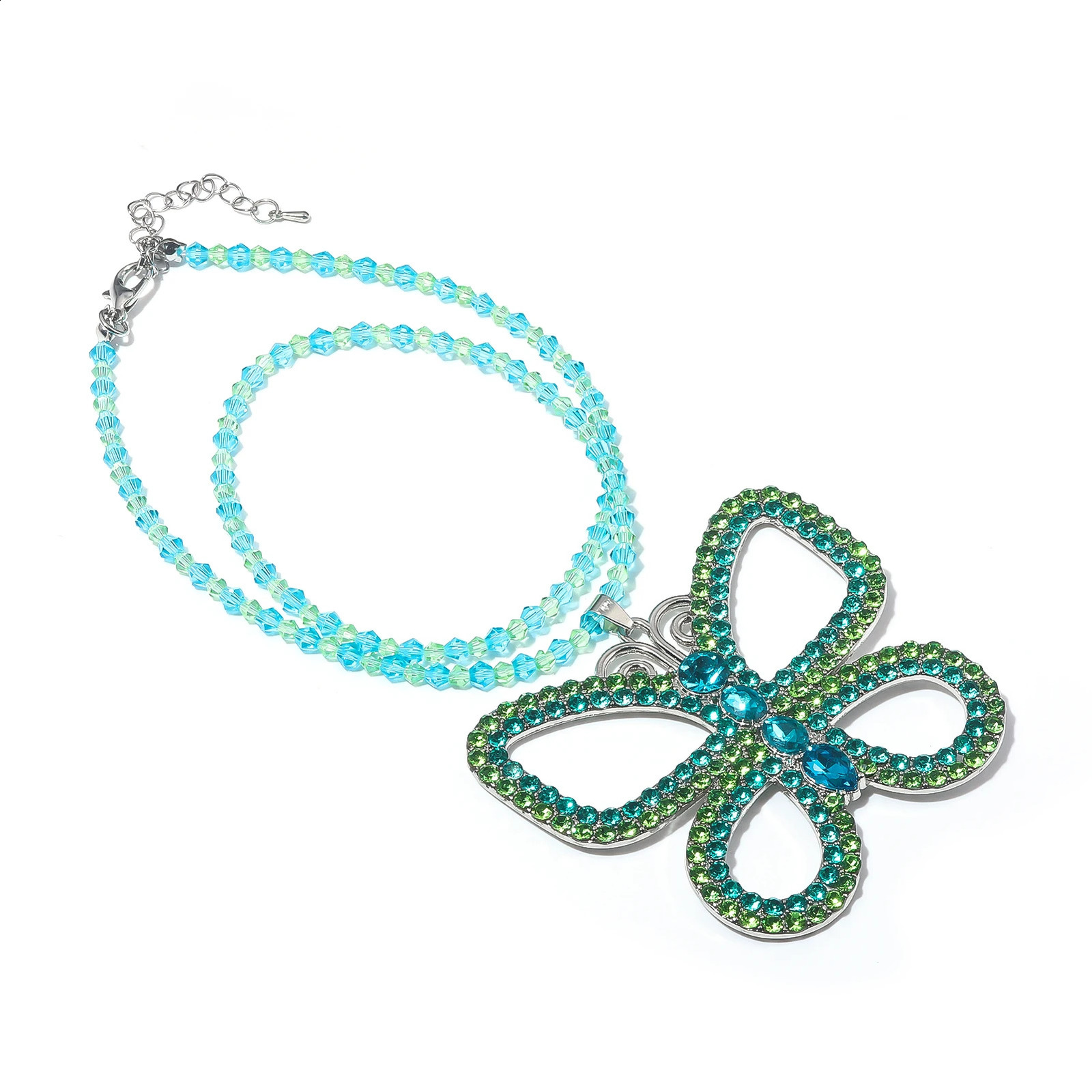 Movie 13 Going on 30 Necklaces Large Butterfly Sparkly Decoration Steel Pendant Vintage Necklace for Women Accessories Gift 250707