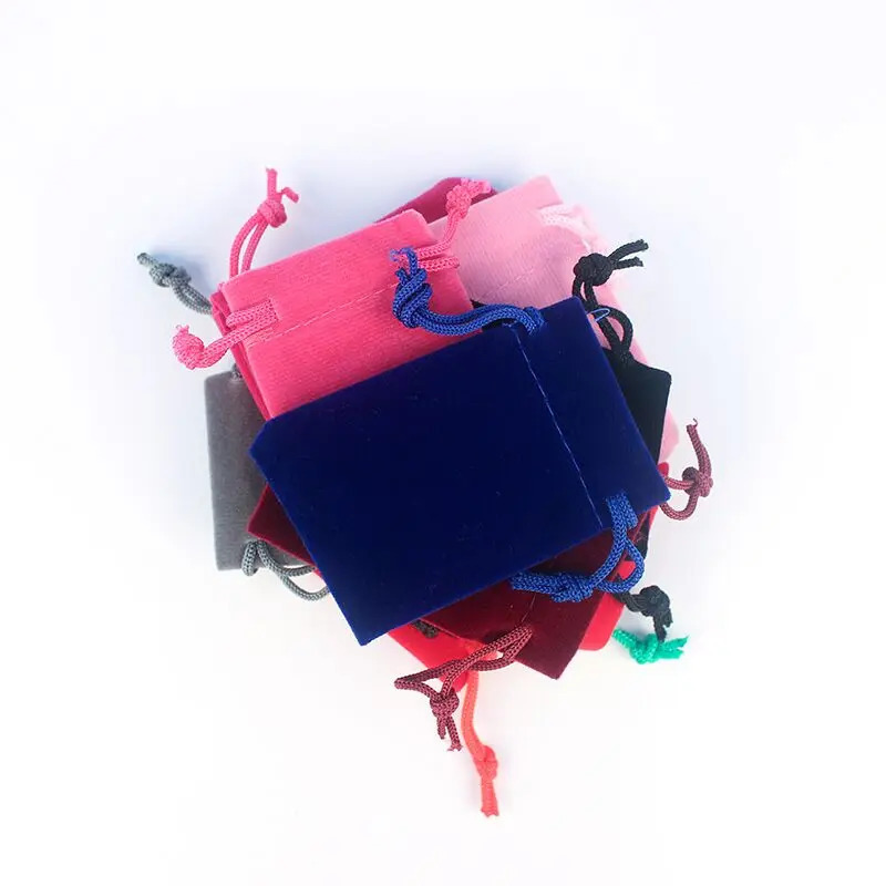 50/100pcs 5x7cm Velvet Bag Drawstrings Pouches Small size Jewelry Gift Display Packing Bags 250702