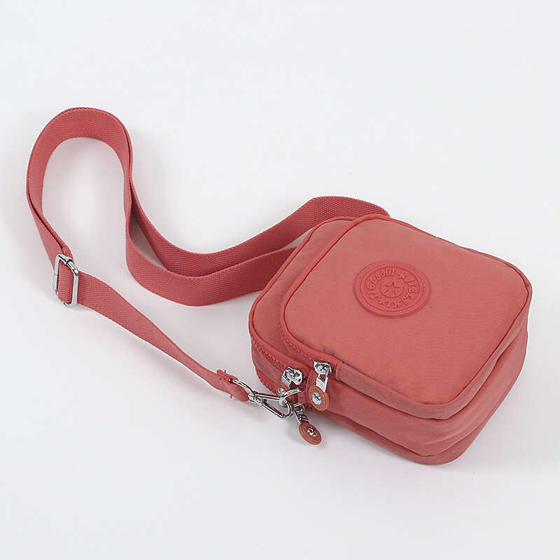 2024 New Three-Layer Phone Bag for Women, Crossbody Mini Bag, Versatile Summer Oxford Canvas Walking Coin Purse