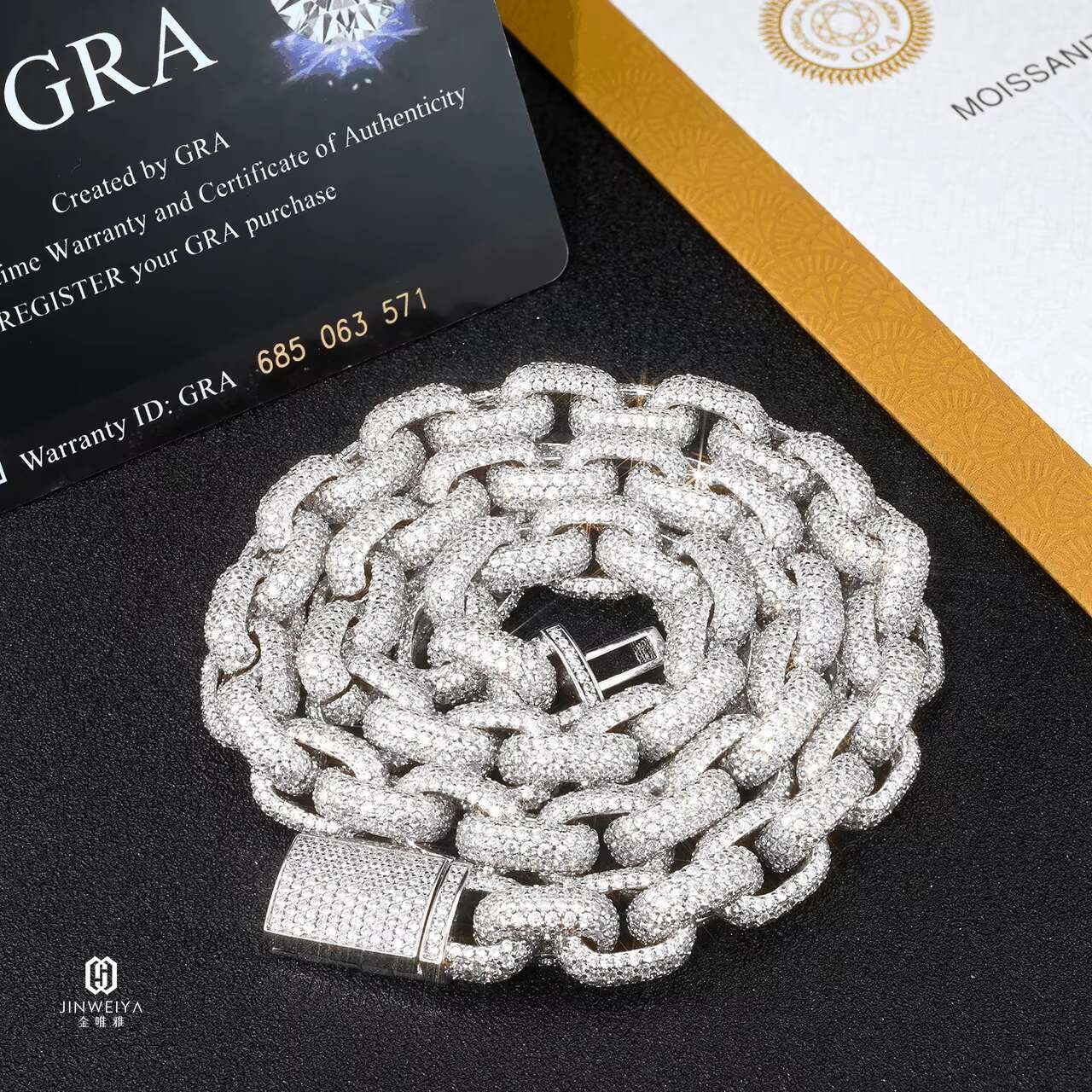 Wholesale Bulk Orders 10mm Full Diamond O-Cuban Chain Necklace Custom S925 Silver 5A Zircon/Moissanite Hiphop Jewelry Strand