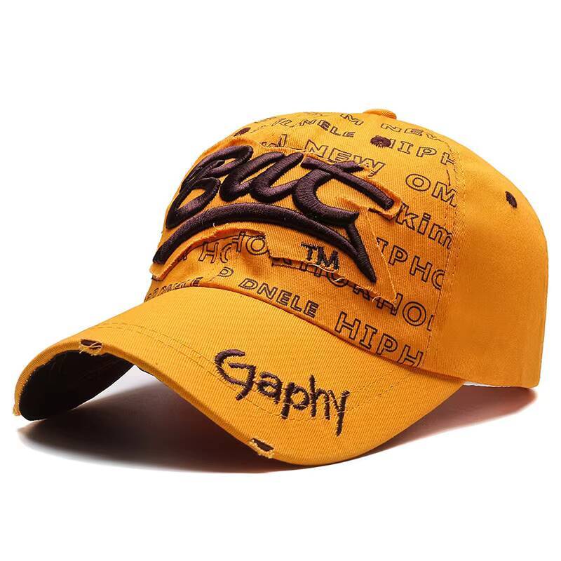 MenS Hip Hop Baseball Cap Korean Version Ins Tide Brand Summer Letter Embroidered Cap, Sun Protection Hat ddmythur