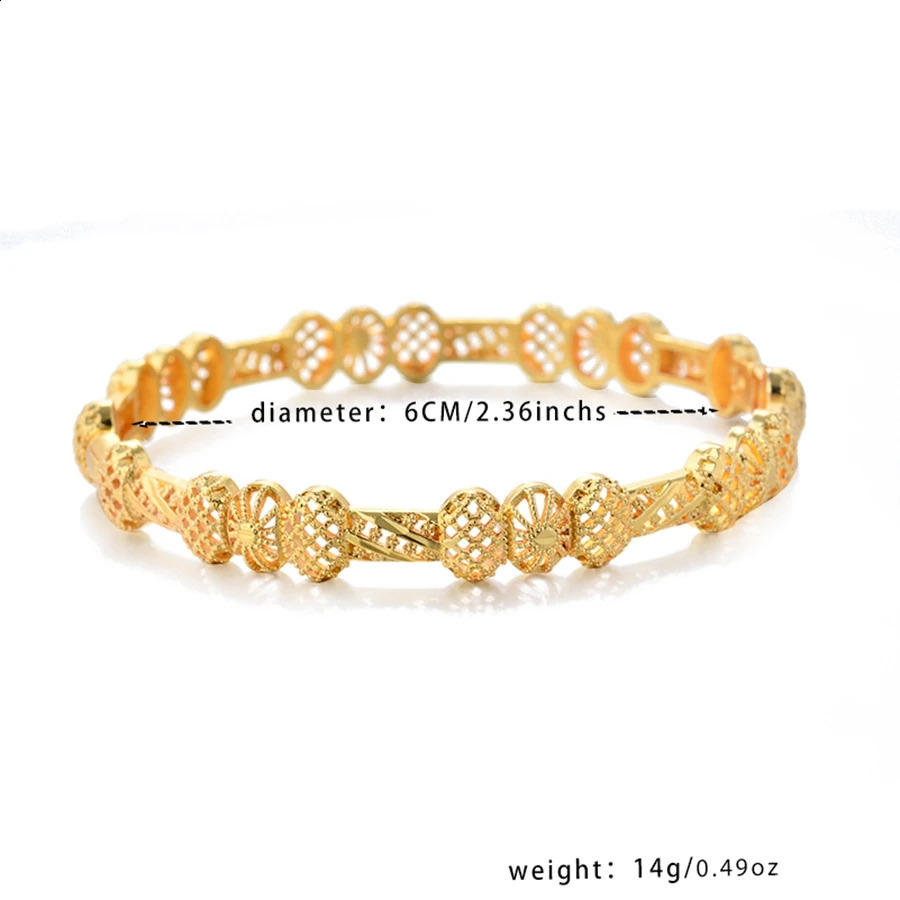24K Gold Plated Various Shapes Bracelet for Men and Women Indian Cuban Chain Bangle Hiphop Jewelry Gifts 250707