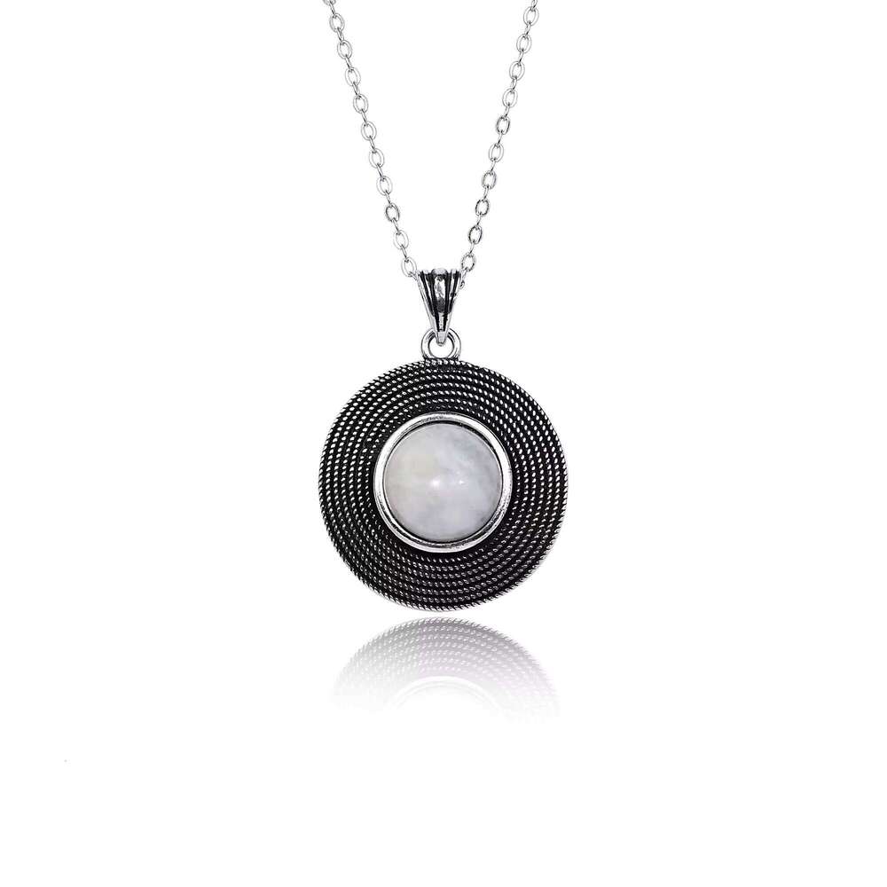 Sterling Sier Necklace Moonstone Natural Stone Jewelry Women's Gift