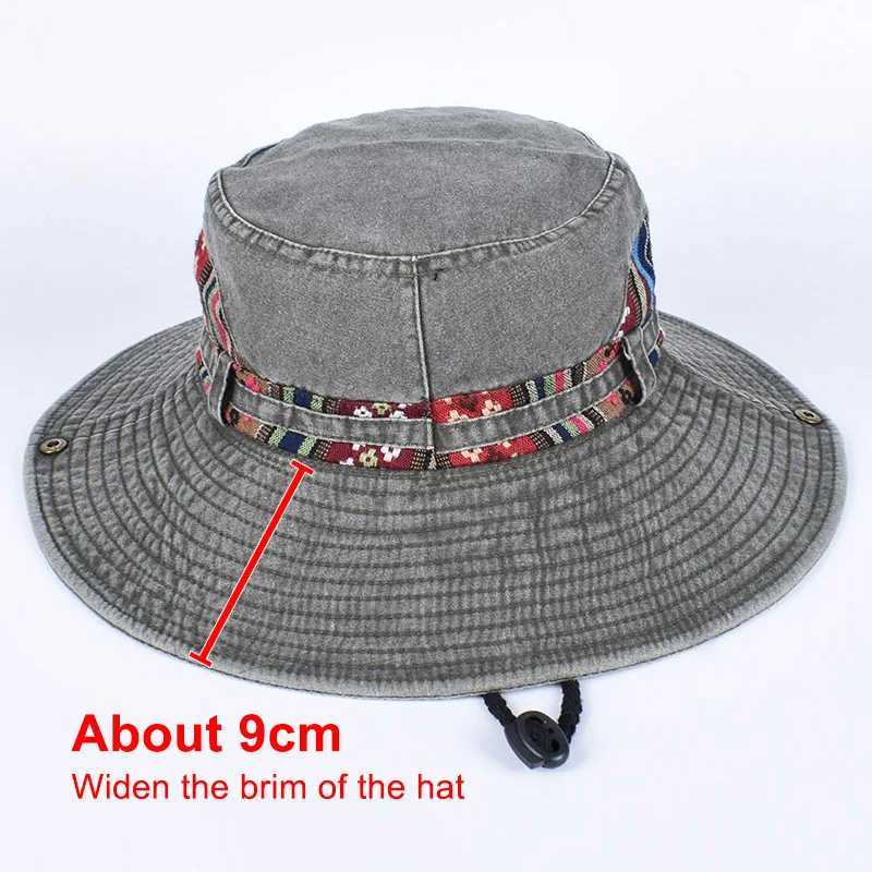 Summer Panama Bucket Hat Men Women 2025 Embroidered Bob Cap Outdoor Wide Brim Beach Sun Hat Vintage Fisherman Hats Visor Cap Y250707