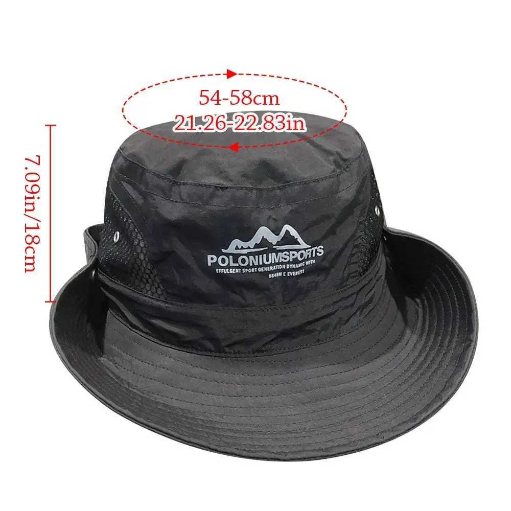 Fashion Summer Wide Brim Bucket Hat Sun Protection Quick-dry Fisherman Cap Breathable Portable Sun Hat Camping Hiking Y250707
