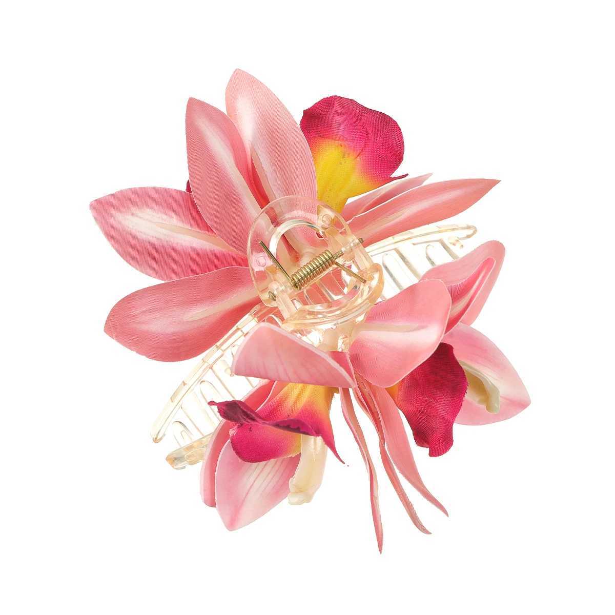 Small Hair Clip Orchid Flower Hair Claws Headwear Women Fashion Retro Shark Clips Hairpin Hair Accessories Y250707