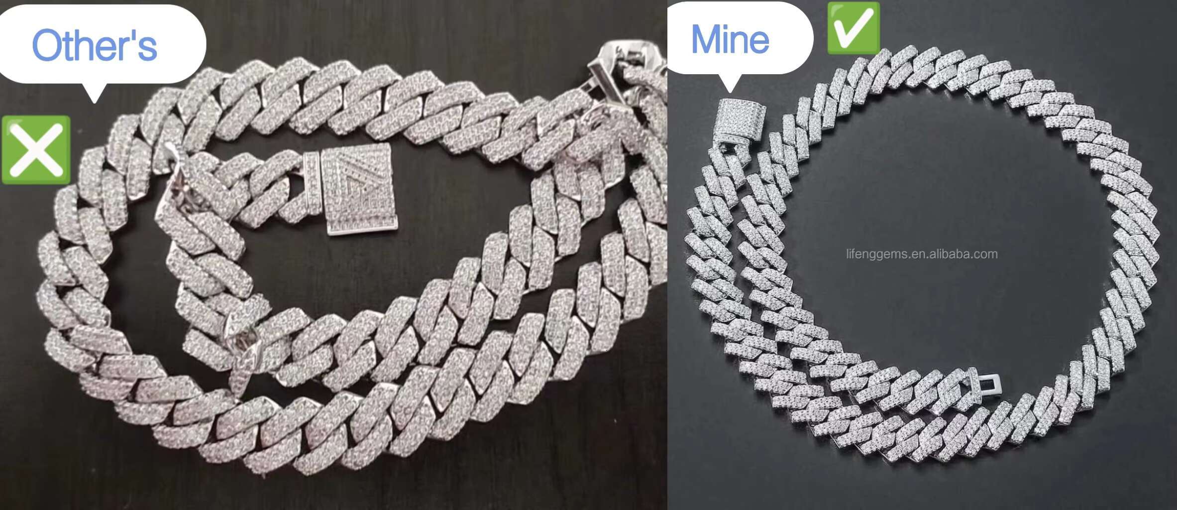 Lifeng Luxury 18mm Moissanite Cuban Chain Custom Jewelry for Hip Hop Fans Iced Out Diamond Cuban Necklace