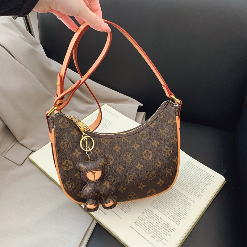 Designer High-End Small for Women 2025 New Vintage Color-Block Fashion Versatile Underarm Shoulder Crossbody Light Luxury Women's Bag