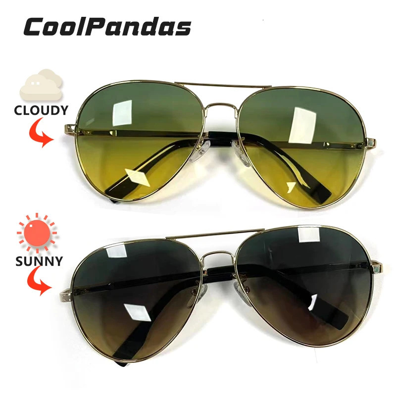 Pochromic Sunglasses Men Polarized Aviation Day Night Vision Glasses for Driving Women AntiUV Goggle Mens Sunglasses 250707