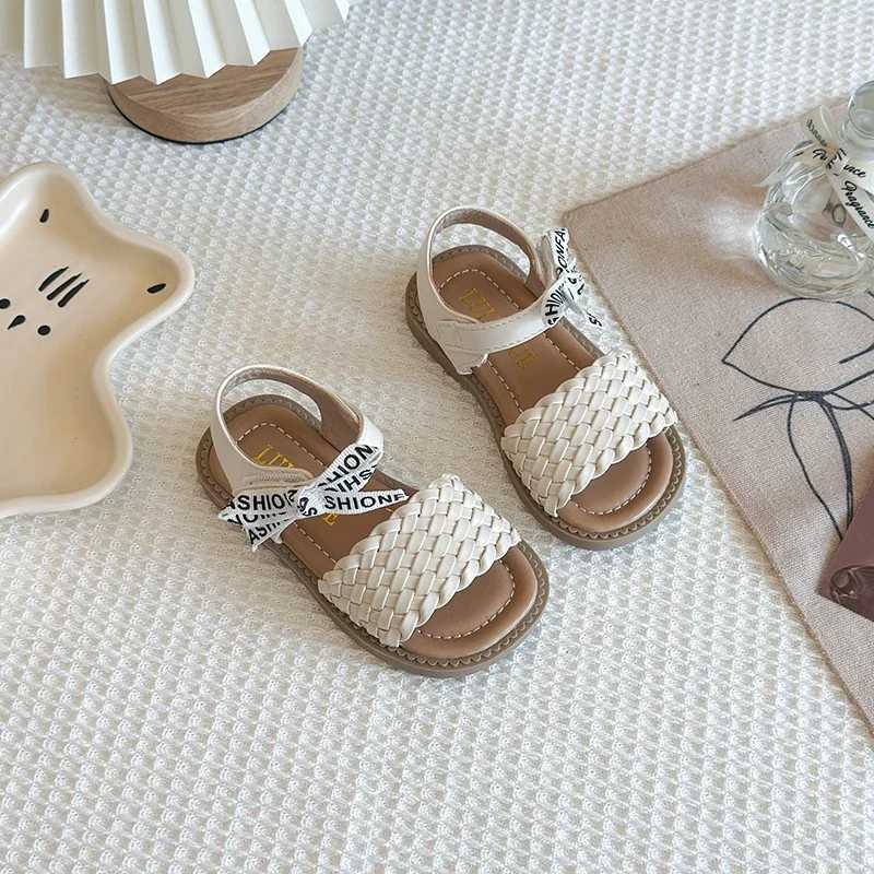 2025 Children Casual Sandals for Girls Summer New Fashion Korean Style Soft Bottom Anti-Slip Versatile Princess Beach Shoes R250707