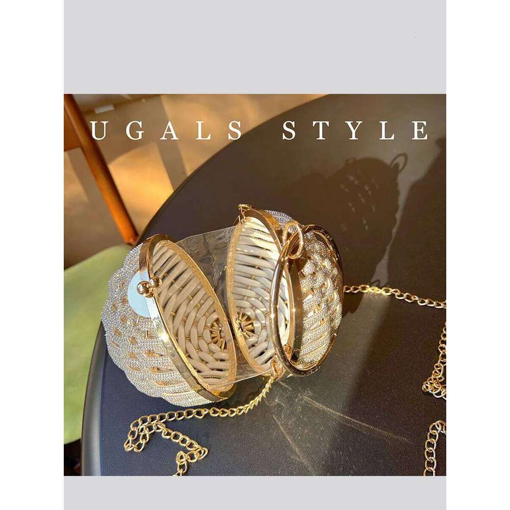 Designer bag 99 Ball Shape Evening Women Handbag Glitter Rhinestone Woven Knitted Purse Elegant Wedding Prom Party Clutch Shoulder Bag
