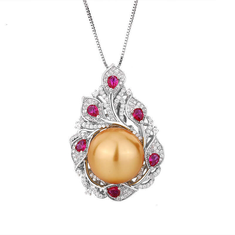 Live Broadcast Imitation Pearl Necklace New Tahitian Mother-Of-Pearl Inlaid Pendant Women's Jewelry 737