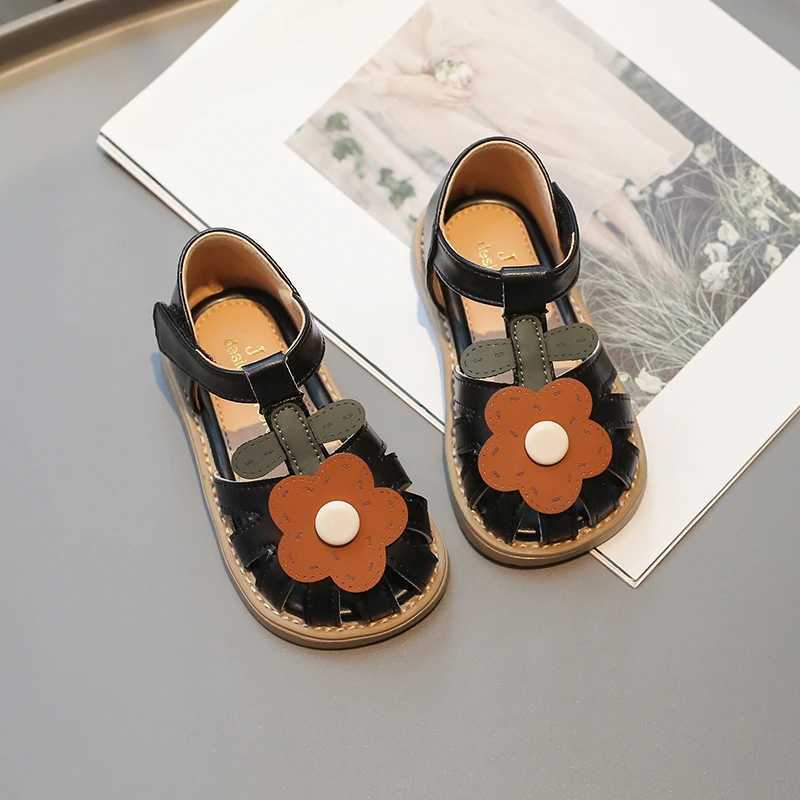 Toddler Girls Sandals Summer New Cute Childrens Princess Flower Flat Sandals Fashion Sweet Kids Versatile Walking Beach Shoes R250707