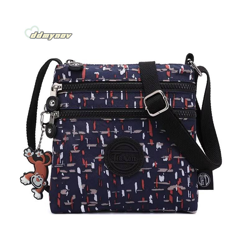 High Quality Flower Nylon Men Women Shoulder Messenger Bag Cross Body Phone Purse Lightweight Blue Grey Black Red Purple M0908 ddmynov