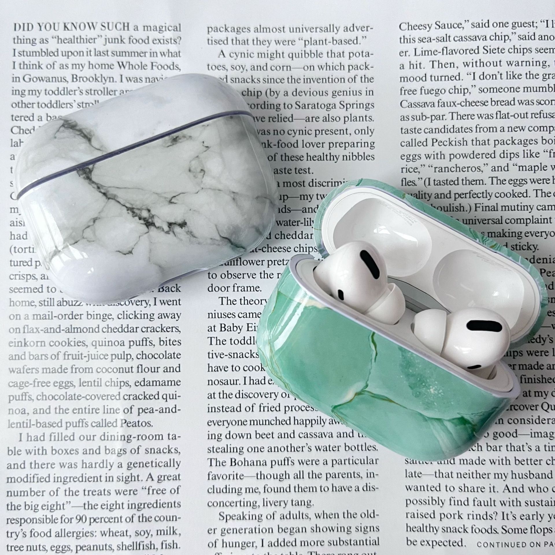 Marble water sticker compatible trend with Apple trend s new generation headphone case protective cover designer bag handbag