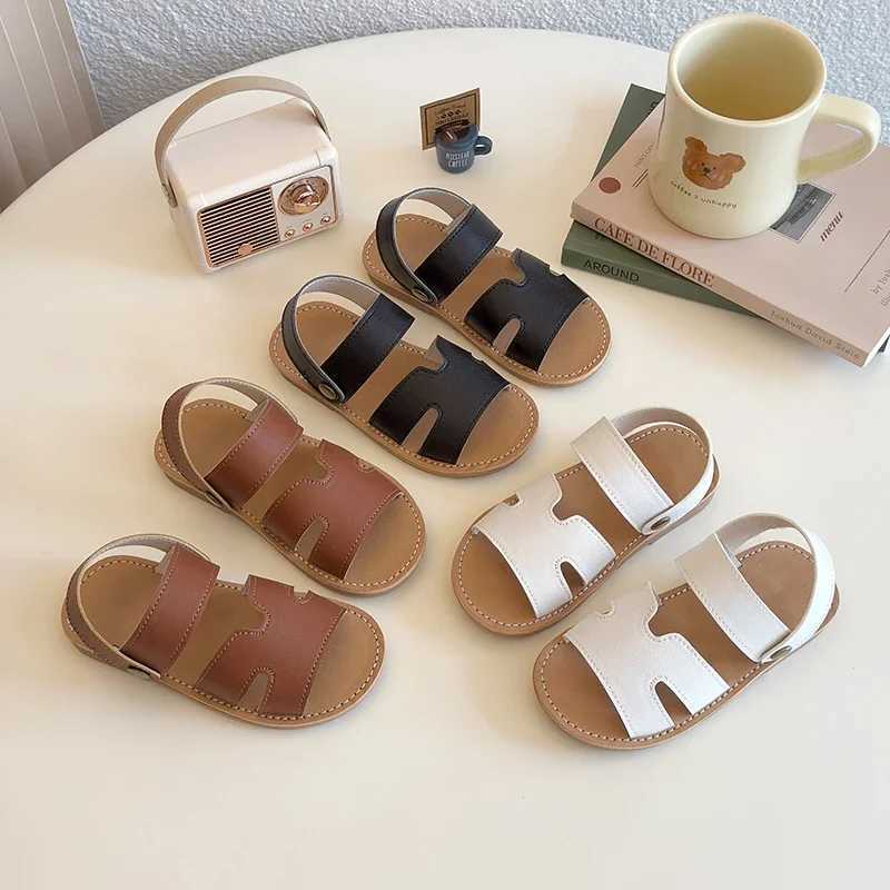 2025 Trendy Summer Candy Color Girls Sandals Childrens Soft Sole Beach Shoes Baby Shoes Girl Solid Casual Princess Shoes R250707