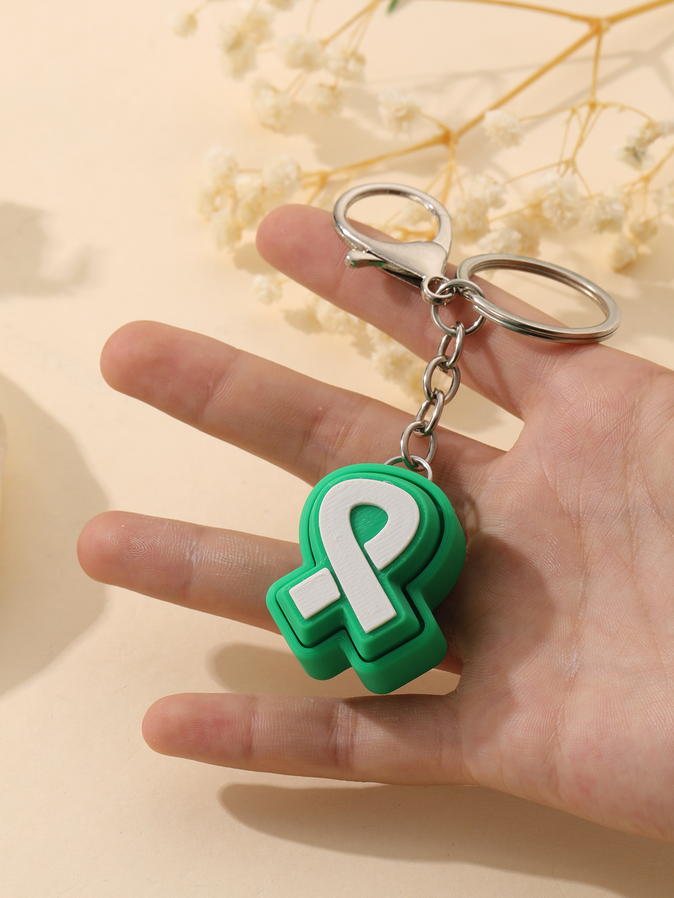 3D Printed Scarf Keychain - Adult Stress Relief Toy, Portable Anxiety Relief Tool with Clickable Keyboard Design