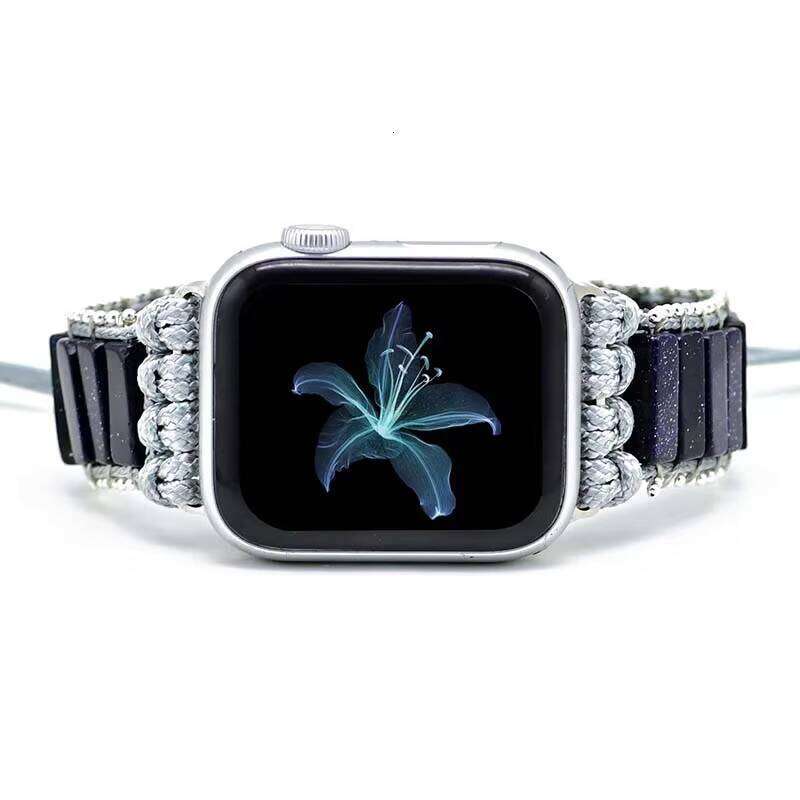 Natural Smart Handmade Bohemian Tubular Stone Unique Night Sky Watch Band 38 42 44 45mm