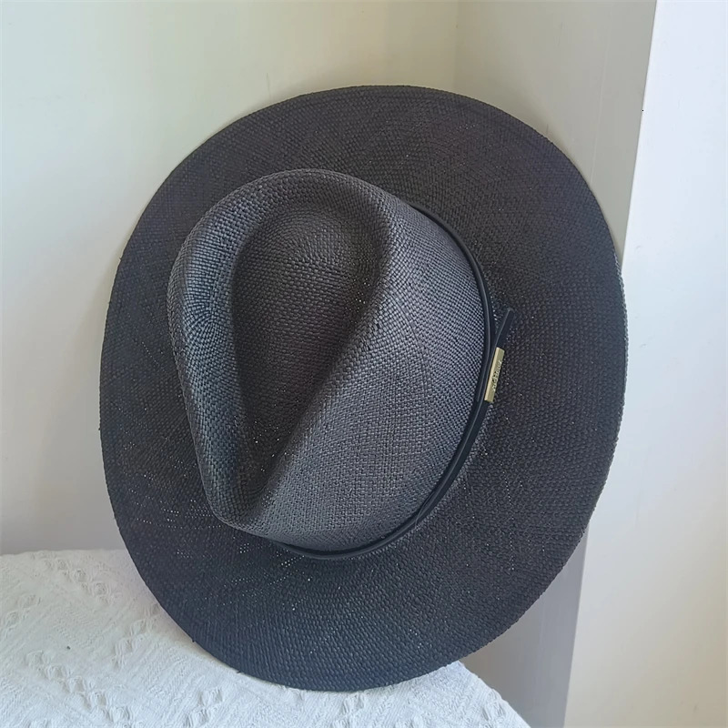 French Nature Straw Hat for Women Fedora Hats Elegant Ladies Sun Basin Simple Fashion Beach Summer Jazz Panama 250707