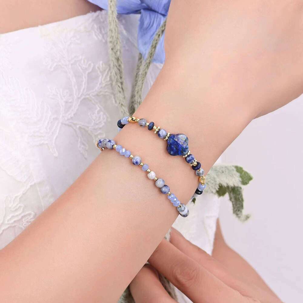 New Natural Stone Lapis Lazuli Beaded Phone Chain Friendship Gift