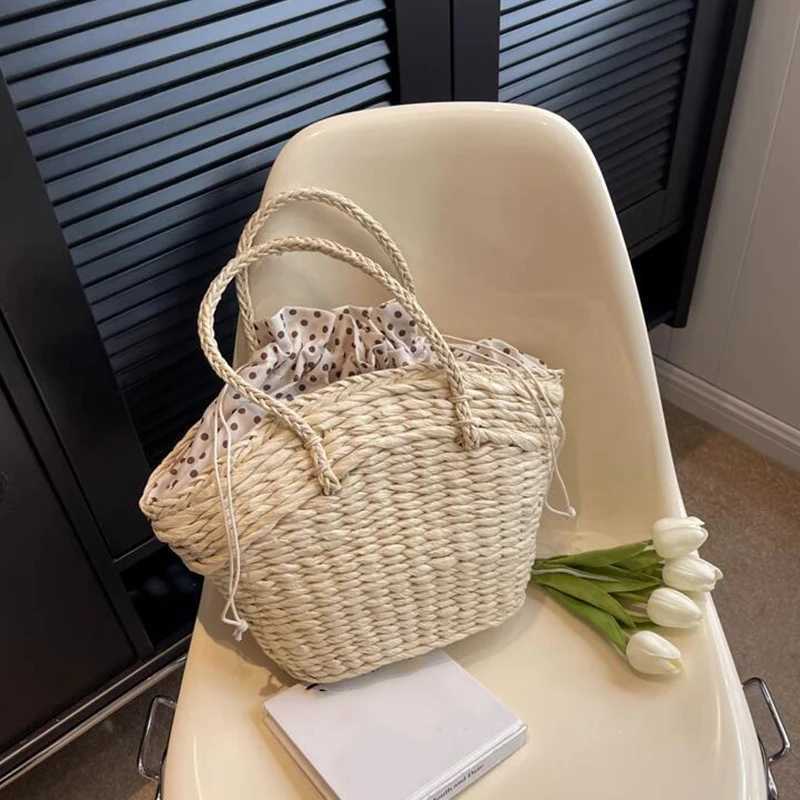 Beach Bag Weave Shoulder Bag Summer Handbags Woven Top Handle Bag For Women Holiday Travel