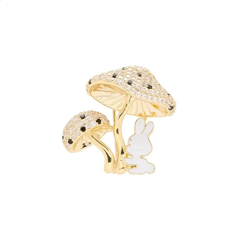 Lovely Mushroom Rabbit Brooch for Men Women Fashion Brooches Pins Jewelry Accessories Party Gifts 2025 250625