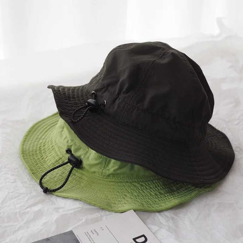 Super Japanese Niche Design Light Breathable Bucket Hat Women Men Versatile Quick-drying Personalized Fruit Green Sun Basin Hat Y250707