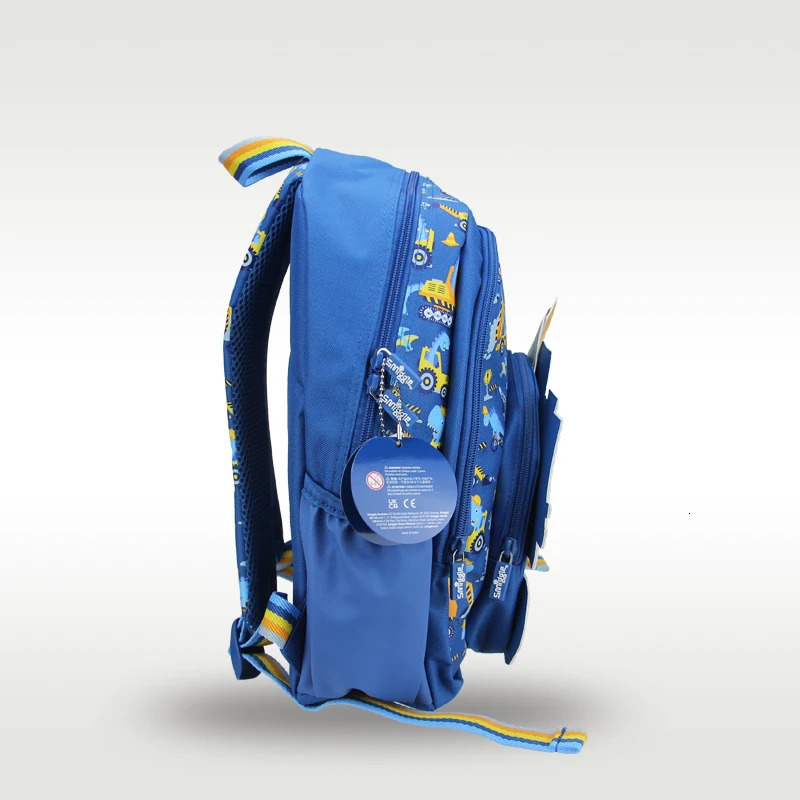 Australia smiggle original childrens schoolbag boys excavating machinery shoulder backpack Kawaii 3-7 year modeling bags 14 inc 250704