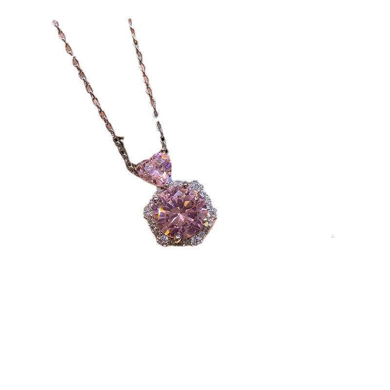 Minimalist Yellow Earring Pink Dia Micro Pave Exaggerated Earrings Women's Jewelry Set 341