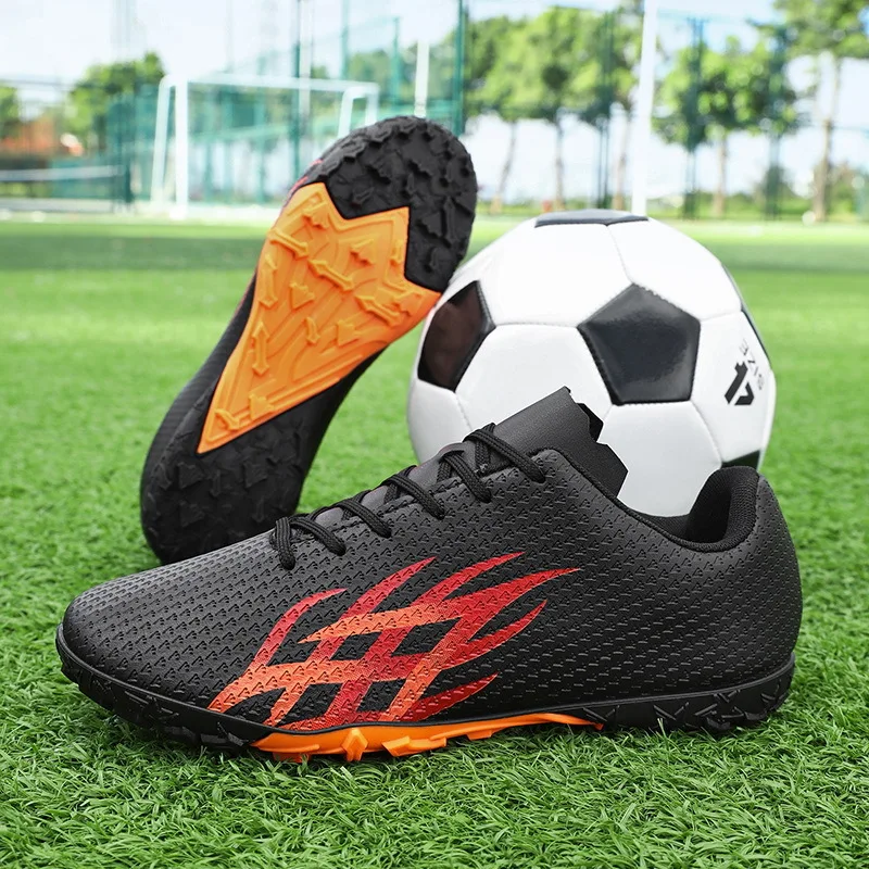 Short-spike Training Soccer Shoes Low-top Leather Sneakers Youth Football Shoes Cross-border