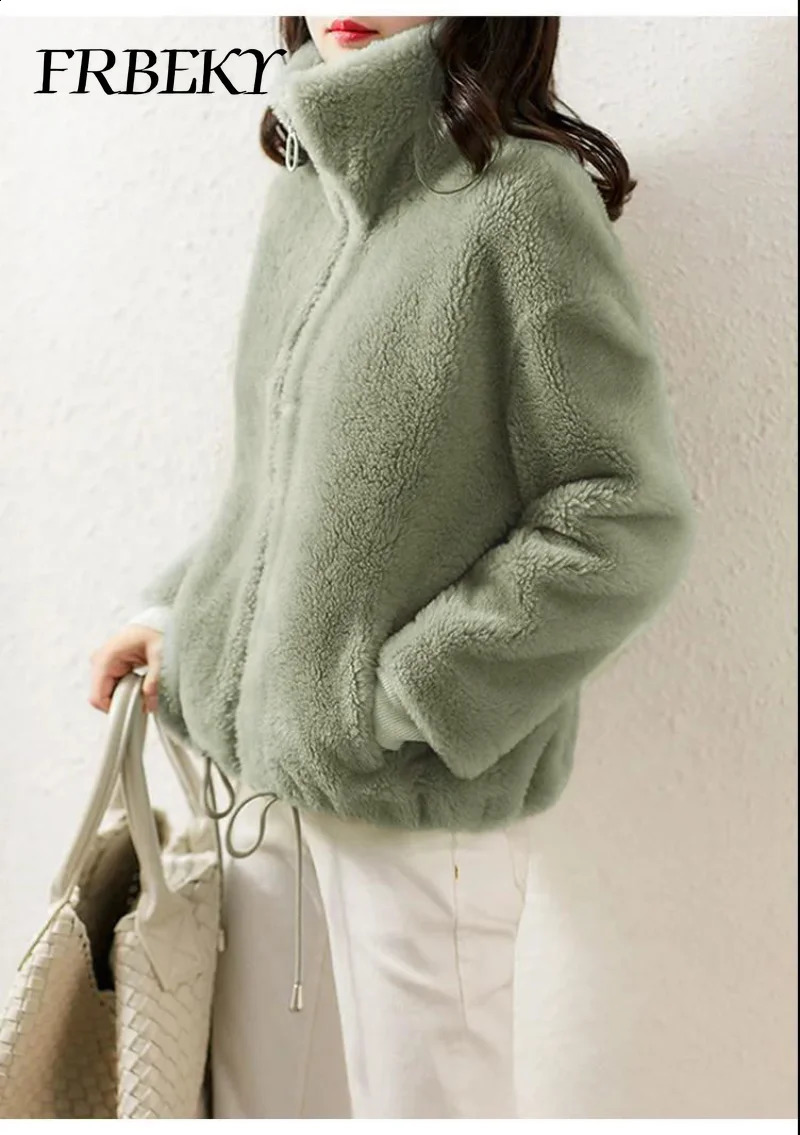 Jackets for Women Warm Zipper Jacket Padded Double-sided Fleece Warm Turtleneck Coat Faux Fur Coat Sweatshirt Womens Coat 250703