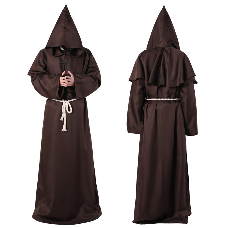 Halloween cosplay costume medieval monk costume monk robe wizard costume priest costume COS costume stage costume 250708