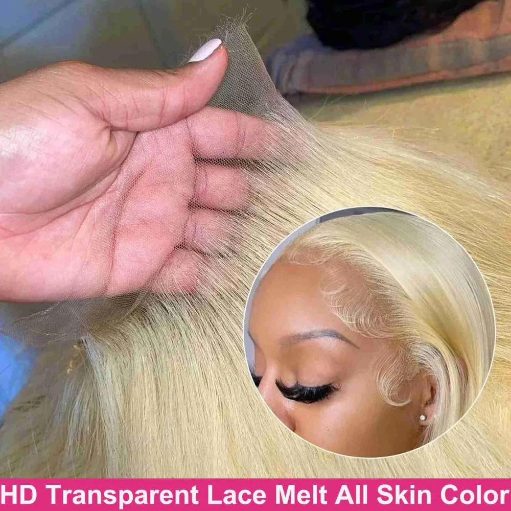 613 Hd Lace Frontal Wig 13x4 Look Like Really Human Hair Wigs Straight Lace Front Hair Wigs 200Density For Black Women Long Cosplay Synthetic Wig Prep
