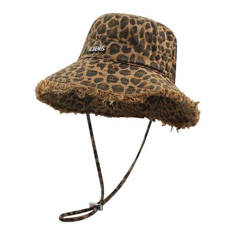 2025 Spring and Autumn New Womens Multi-functional Leopard Print Multi-color Luxury Brand Design Personalized Fishermans Hat Y250707