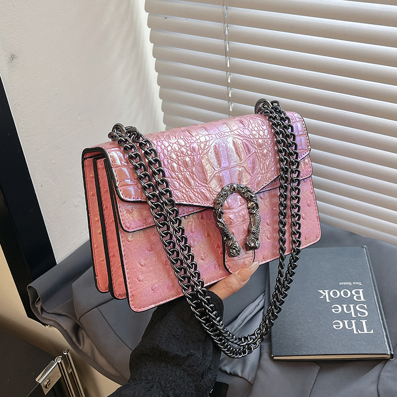Designer High-End Crocodile Pattern for Women 2025 New Dionysian Fashion Chain Shoulder Versatile Crossbody Light Luxury Women's Bag