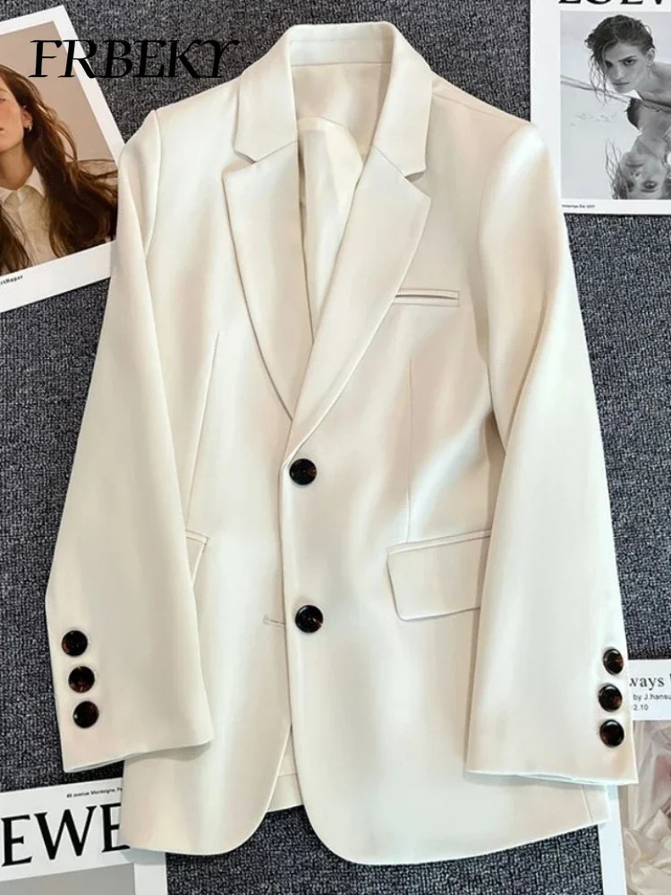 Elegant Womens Jackets Autumn Winter Solid Color Blazer Fashion Leisure Temperament Ladies Jacket Woman Streetwear 250625