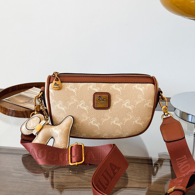 Designer 2025 New High-End Fashion Printed Dumpling Simple Shoulder Versatile Crossbody Light Luxury Women's Bag