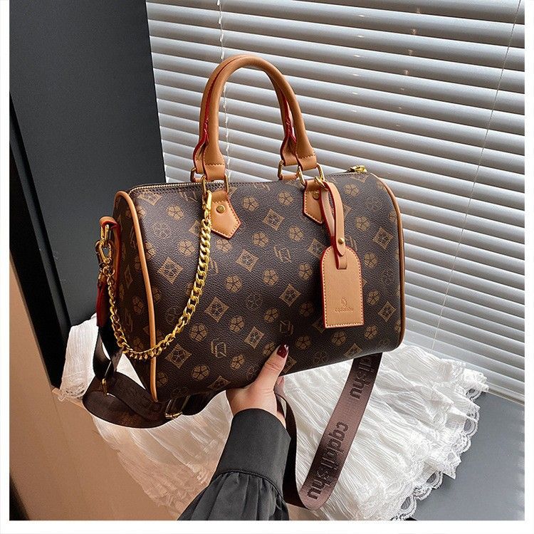 New Design Retro Shoulder Bag Print Large Capacity Women Tote Travel Simple Storage Fashion Versatile Crossbody Bag Convenient For Going Out