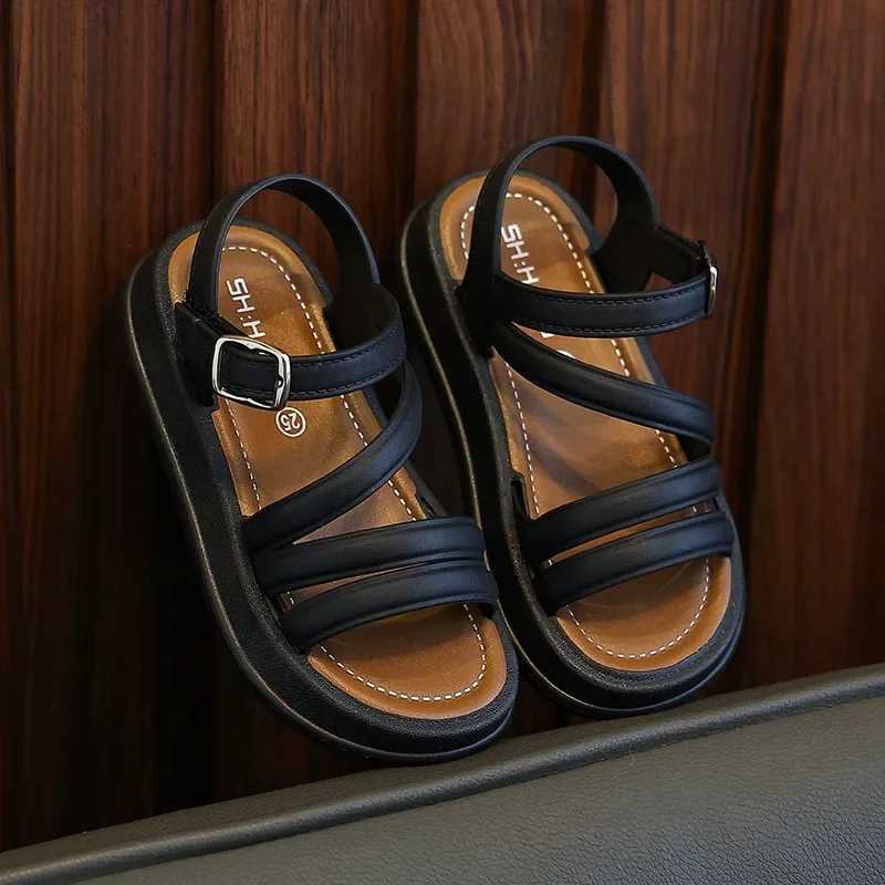 Elegant Summer New Style Korean Version Princess Childrens Sandals Elegant Open Toe Stylish Versatile Cute Student Sandals z250708S1FA