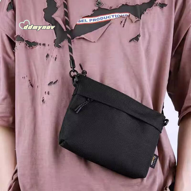Japanese Style Unisex Nylon Cloth Shoulder Waterproof Fanny Pack Handbag High-grade Fabric Crossbody Bag Cell Phone Bags ddmynov