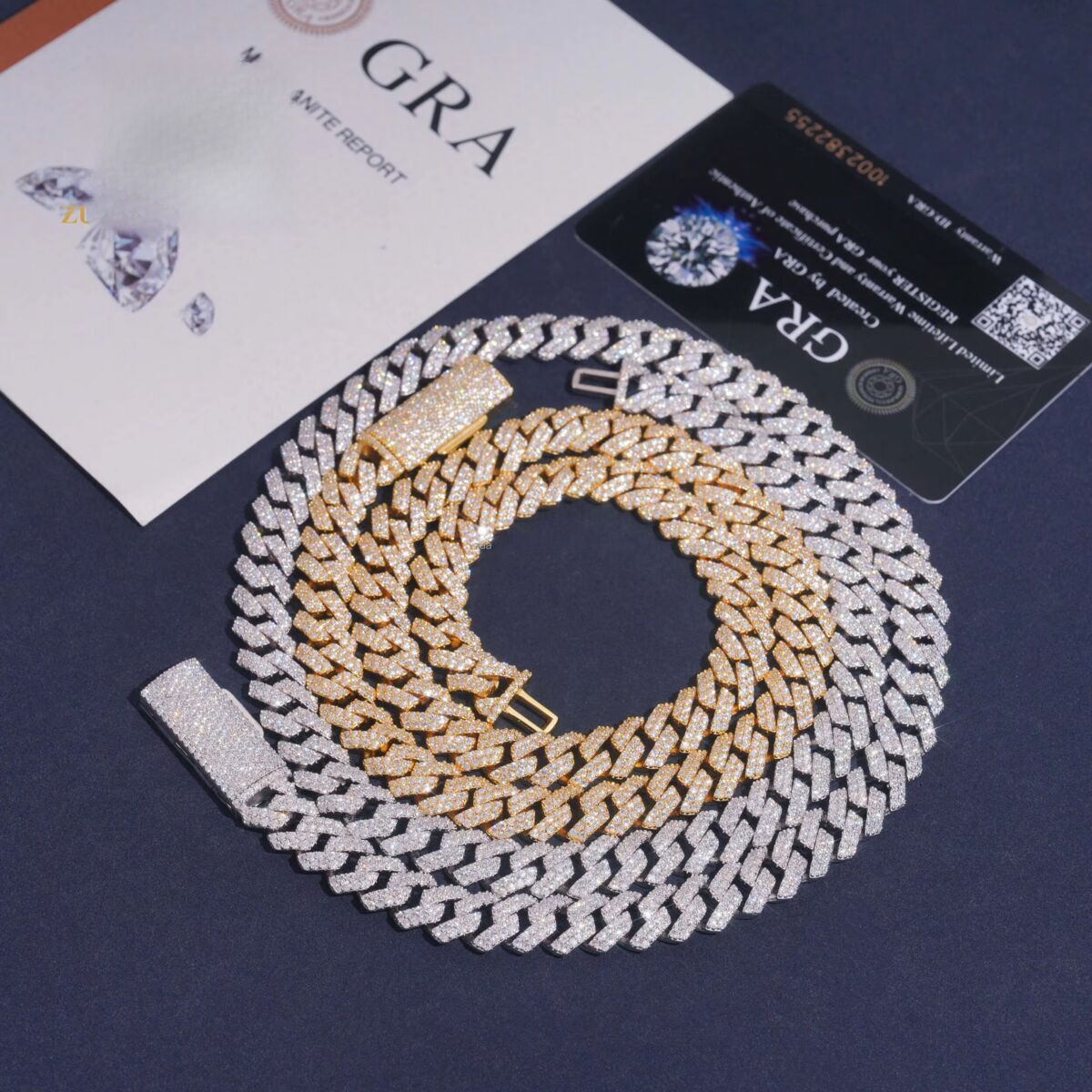 2025 Best Selling Jewelry 10mm Two Rows Solid Sier Iced Out Hip Hop Pass Tester Moissanite Miami Cuban Link & Bracelet