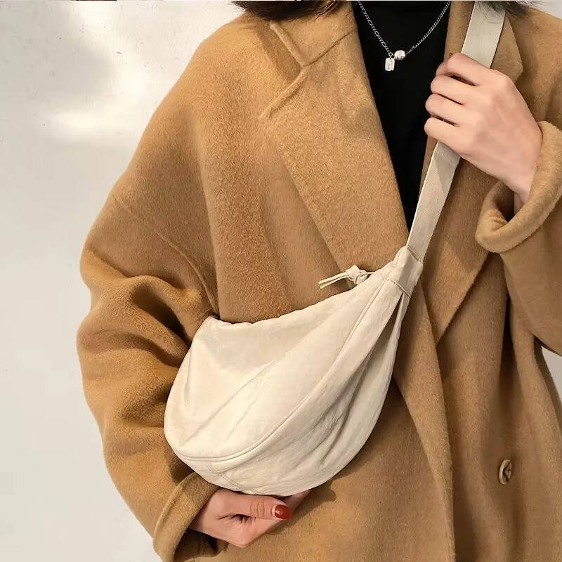 Simple Design Womens Messenger Bag Fashion Ladies Nylon Hobos Small Shoulder Bags Vintage Female Girls Purse Cloth Handbags ddmynov
