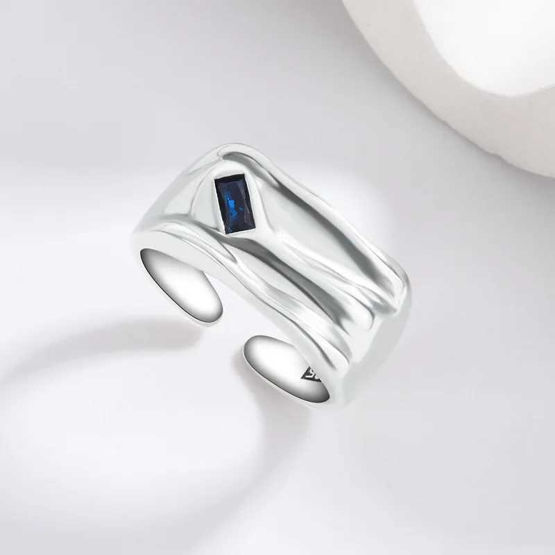 925 Sterling Silver Zircon Irregular Adjustable Rings For Women Wedding Luxury Quality Fine Jewelry AccessoriesXJ250707