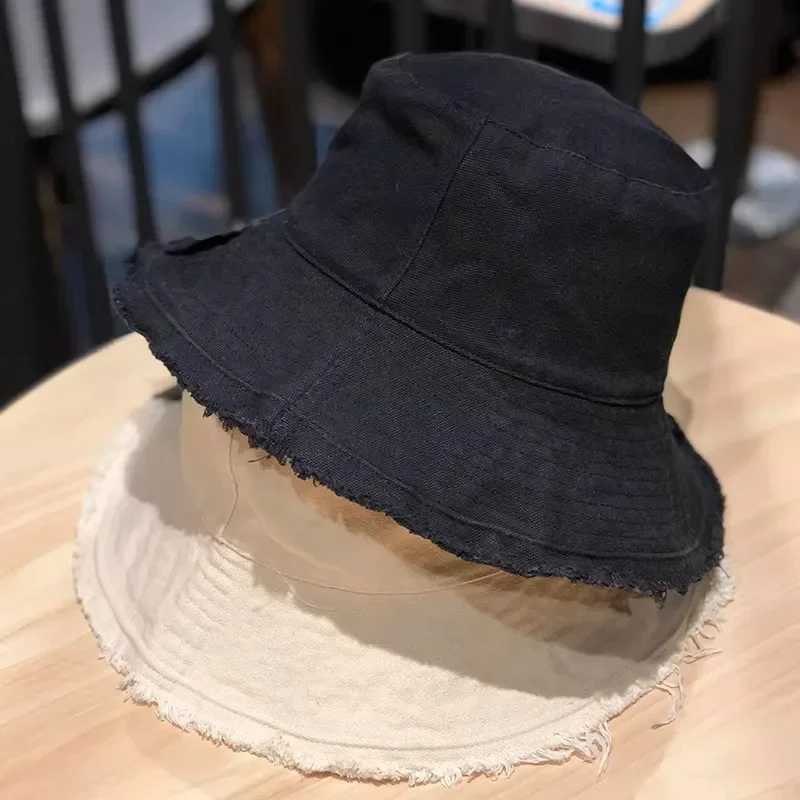 Fashion Foldable Burrs Bucket Hats for Women Men Beach Sun Visor UV Protection UPF 50+ Sun Hat Summer Large Wide Brim Panama Bob Y250707