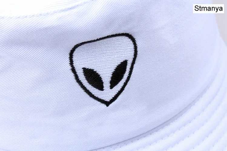 New Alien Foldable Bucket Hat Women Beach Sun Flat Hats Men Fisherman Outdoor Alien Hip Hop Caps Boonie Gift Y250707